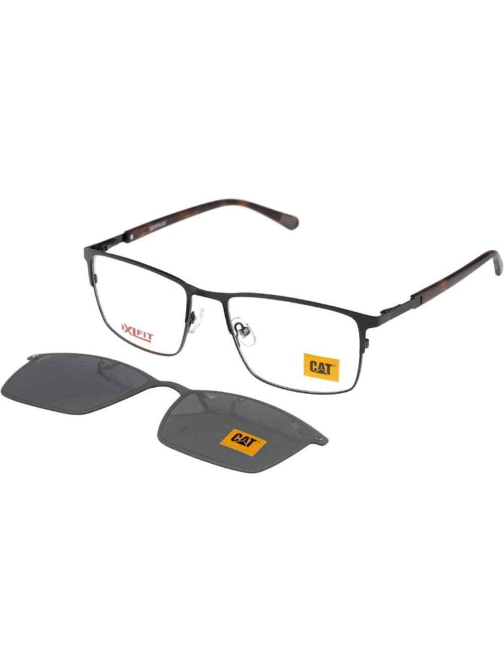 Men's Optical Frame with Magnetic Polarized Sun Clip - Stylish & Versatile